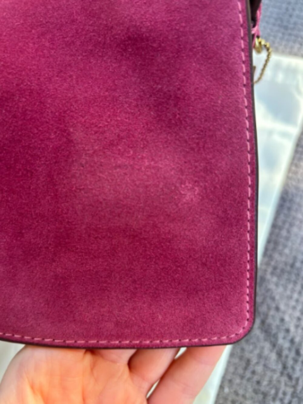 Coach Magenta Suede Shoulder Bag - Used Twice - Picture 7 of 9